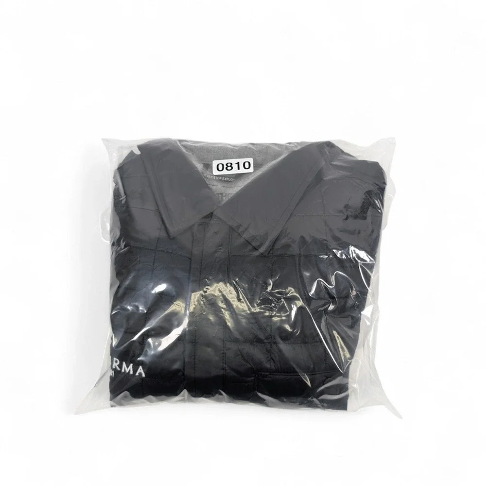 The North Face Thermoball Shirt Jacket Mens Black Logo Quilted Puffer Gorpcore‎